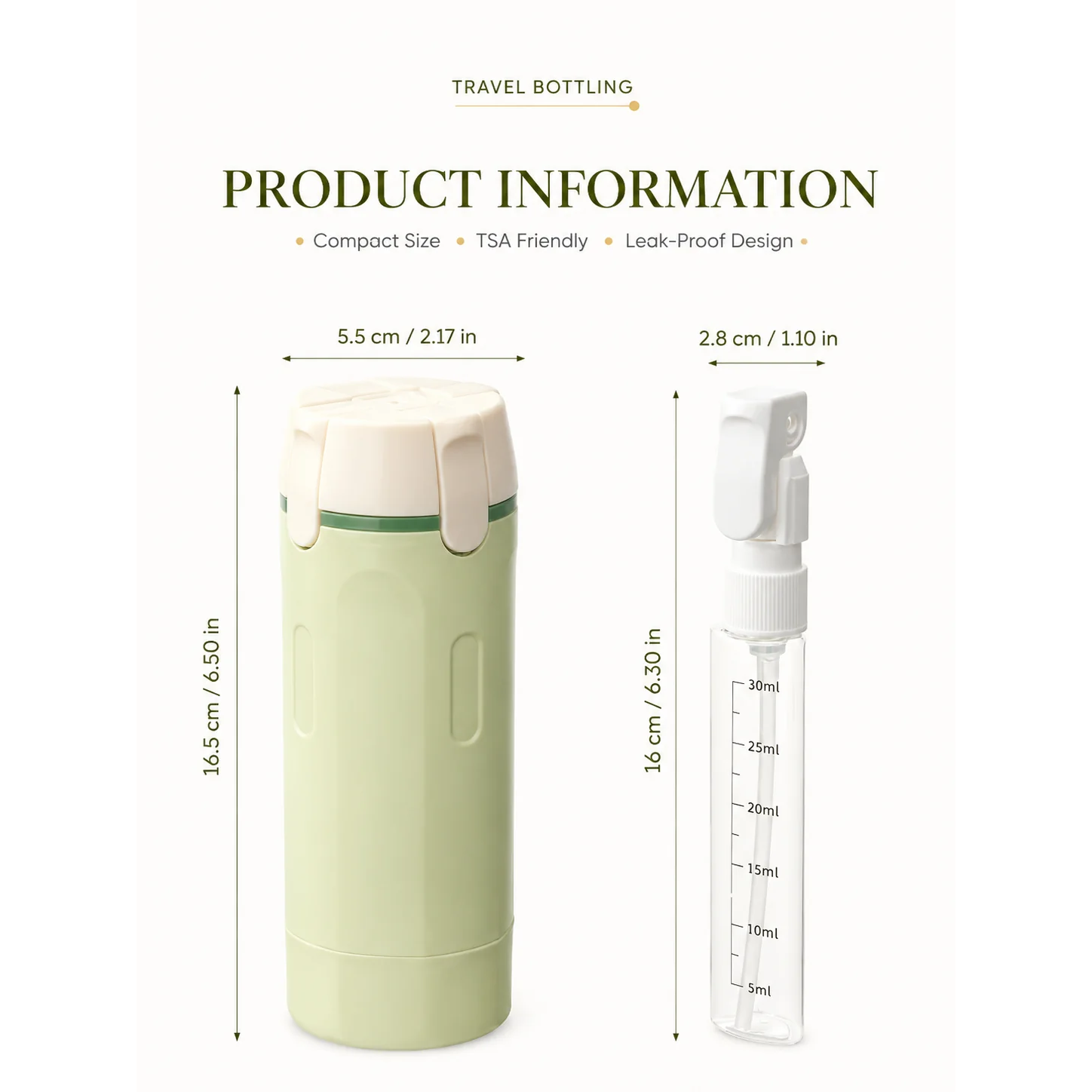 4-in-1 Travel Toiletry Dispenser | Refillable, Leak-Proof & TSA-Friendly