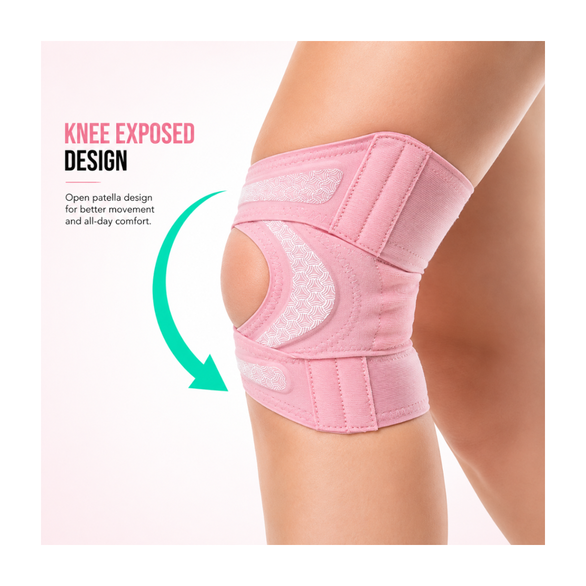 Adjustable Knee Support Brace – Open Patella Compression & Stabilizing Support