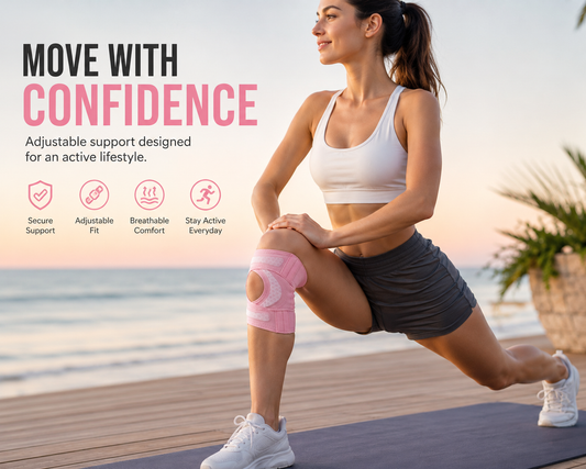 Adjustable Knee Support Brace – Open Patella Compression & Stabilizing Support