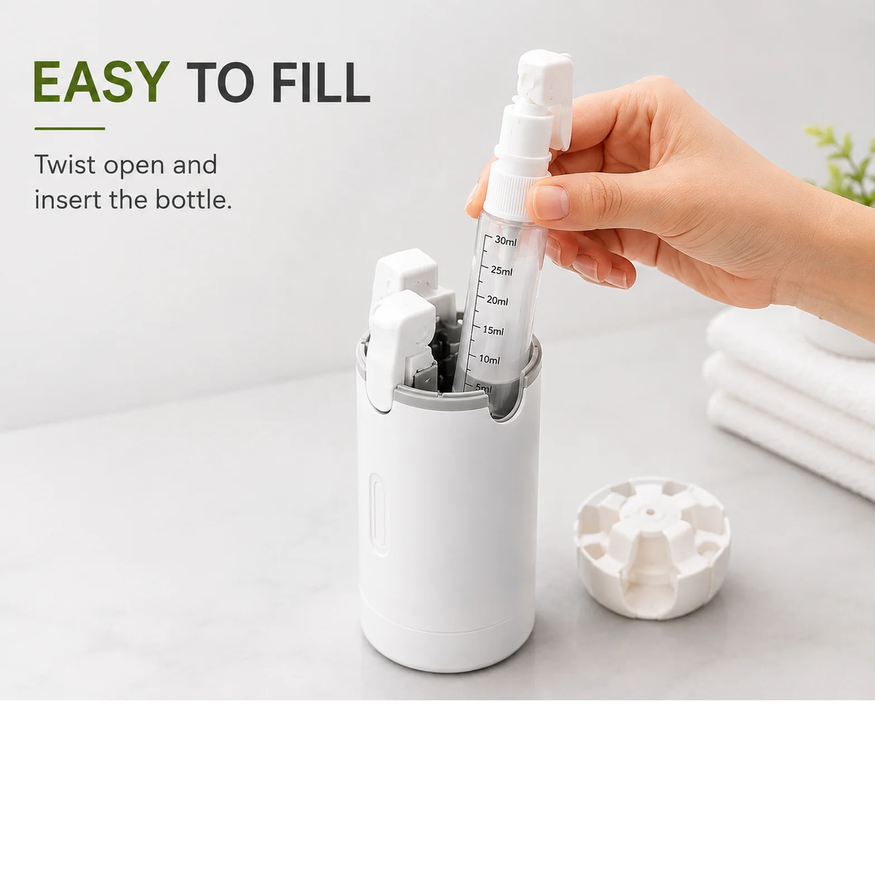 4-in-1 Travel Toiletry Dispenser | Refillable, Leak-Proof & TSA-Friendly