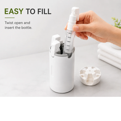 4-in-1 Travel Toiletry Dispenser | Refillable, Leak-Proof & TSA-Friendly